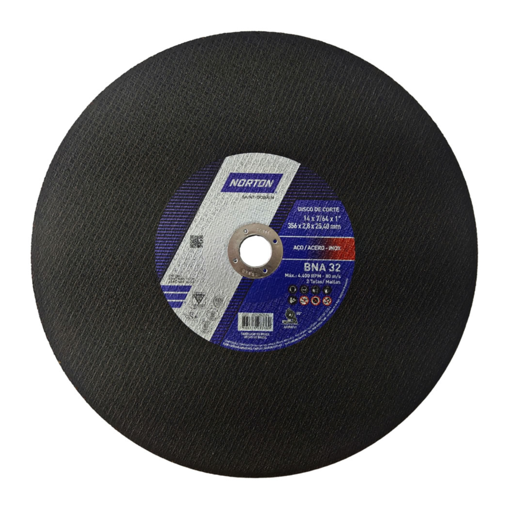 DISCO DE CORTE PARA TRONZADORA 14" NORTON 
