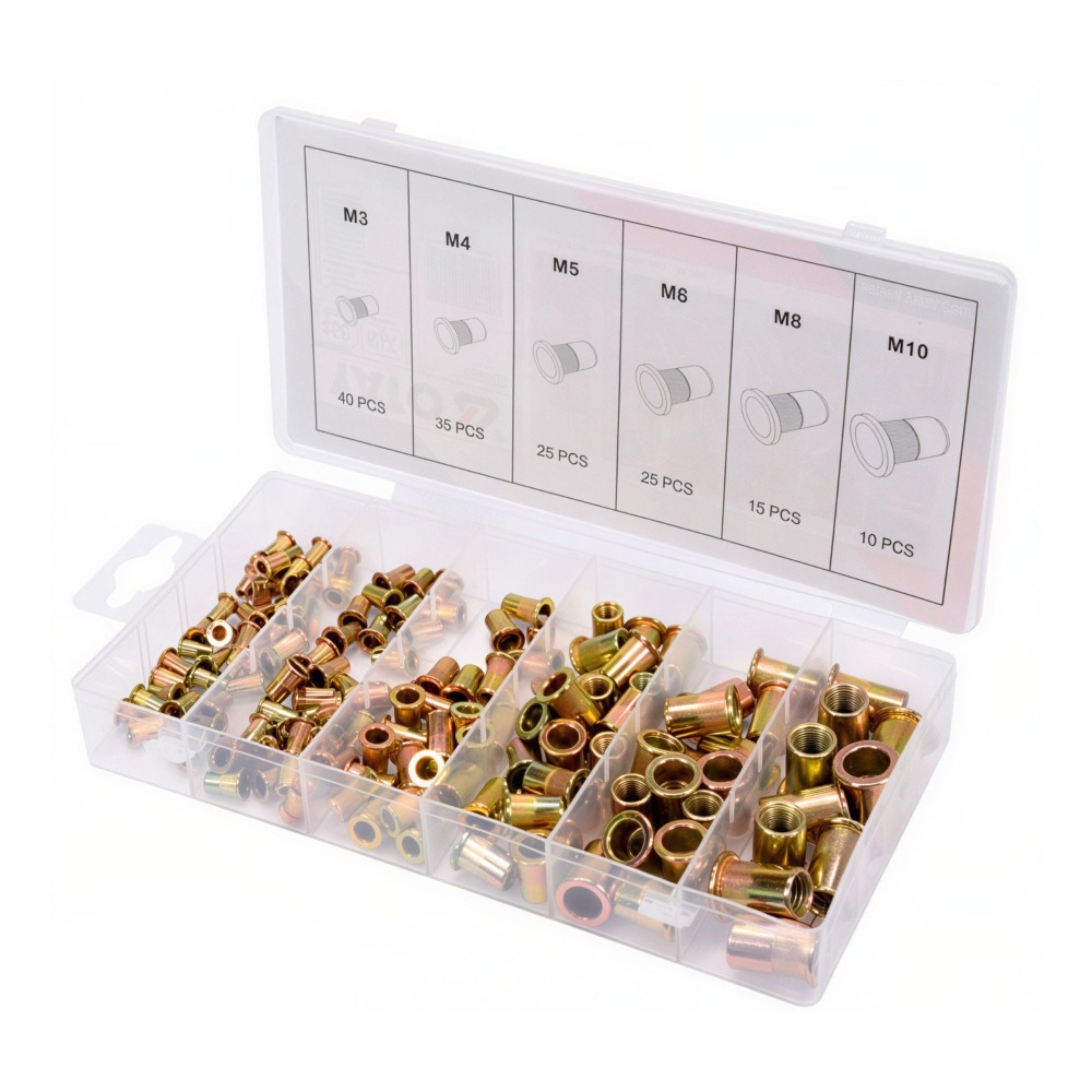 JUEGO DE REMACHE TUERCA DE 150 PCS MARCA YATO 