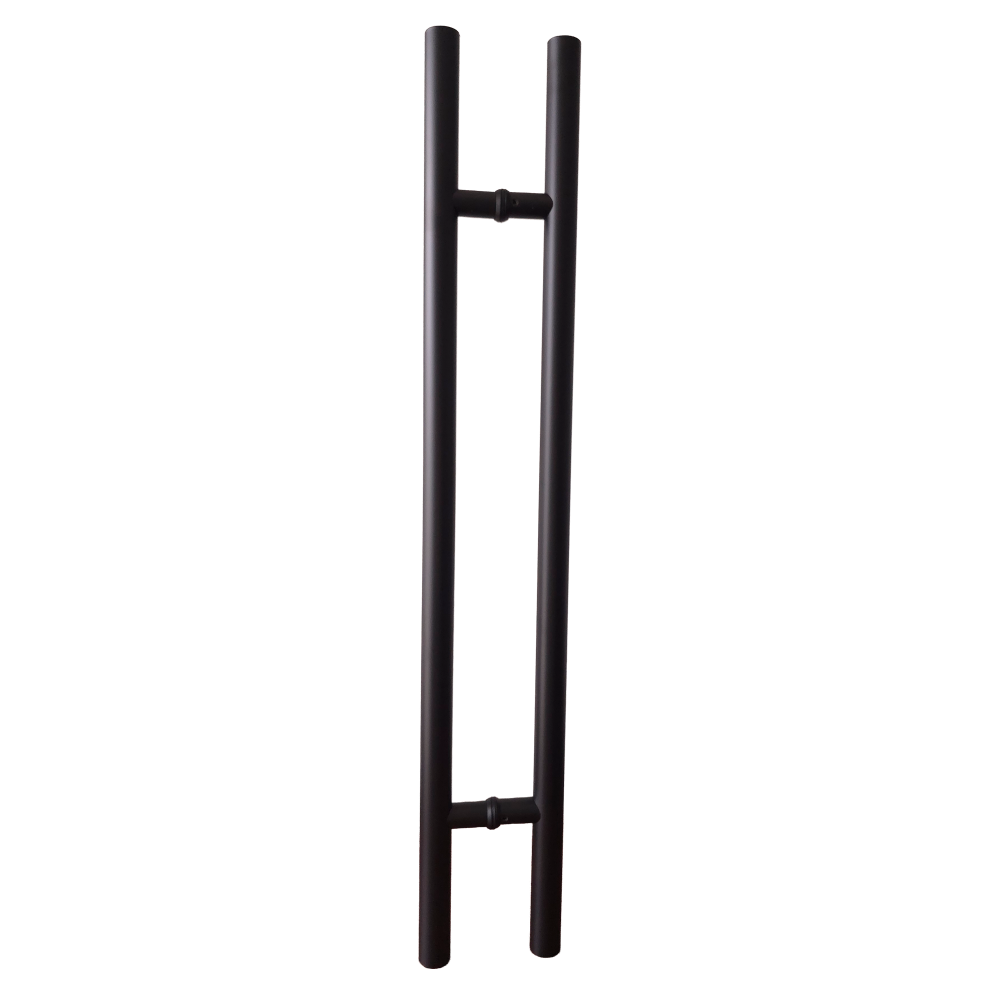 JALADOR TIPO H REDONDO NOGAL OSCURO DE 90CM