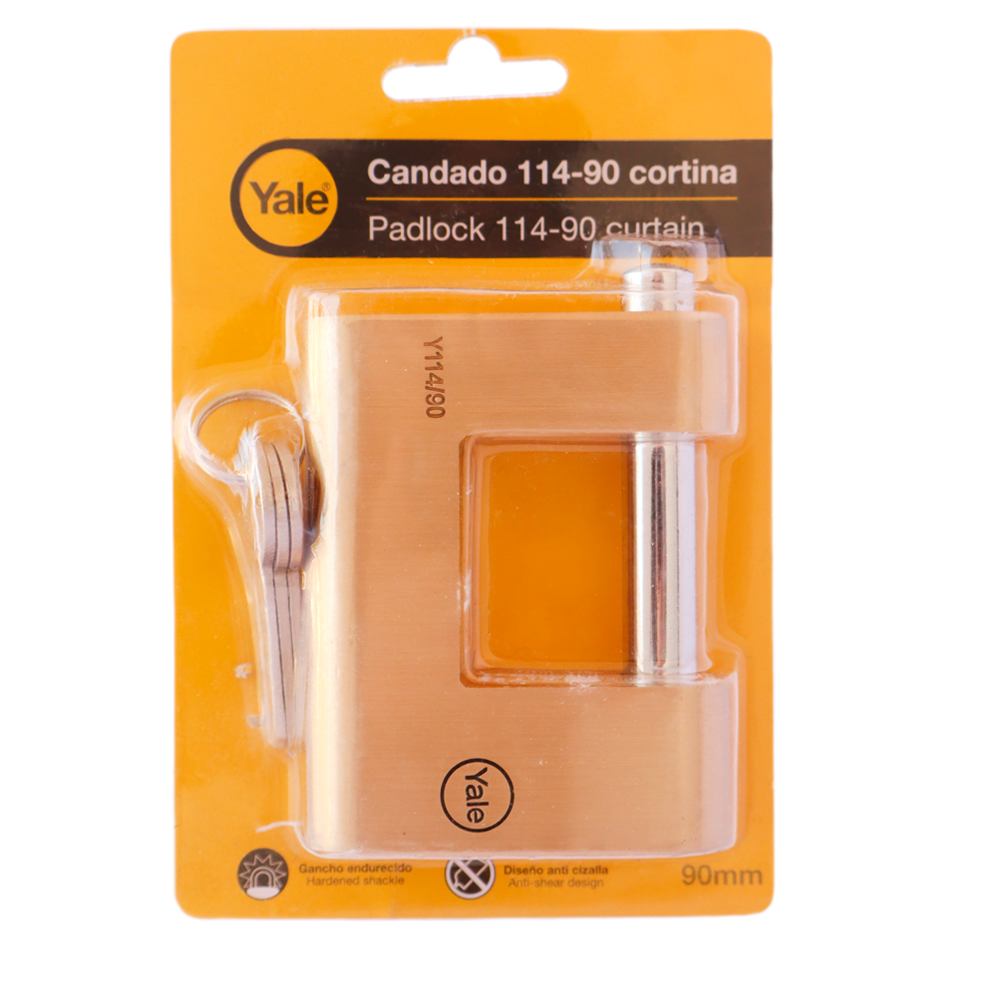 CANDADO CORTINA YALE 90MM - Imagen 2