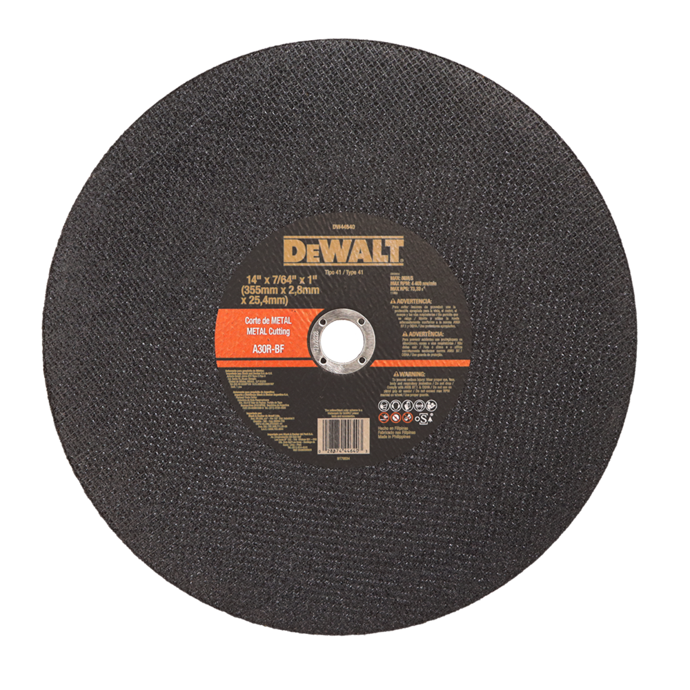 DISCO DE CORTE PARA TRONZADORA 14" DEWALT