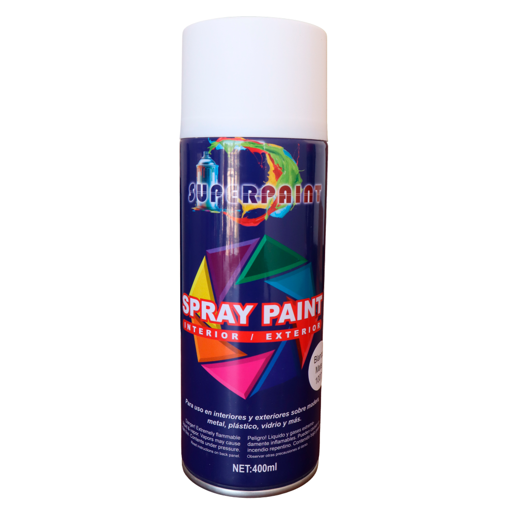 PINTURA SPRAY BLANCO MATE SUPERPAINT 400ML