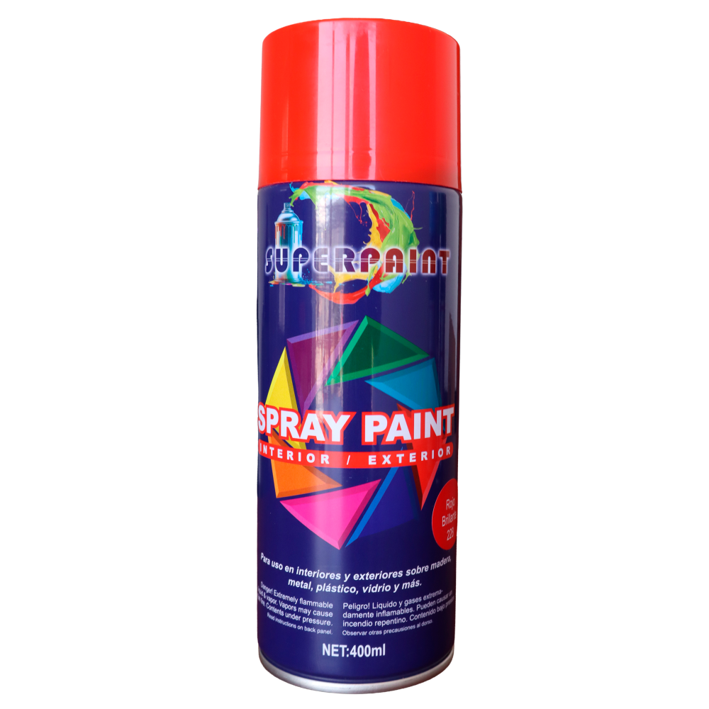 PINTURA SPRAY ROJO BRILLANTE SUPERPAINT 400ML