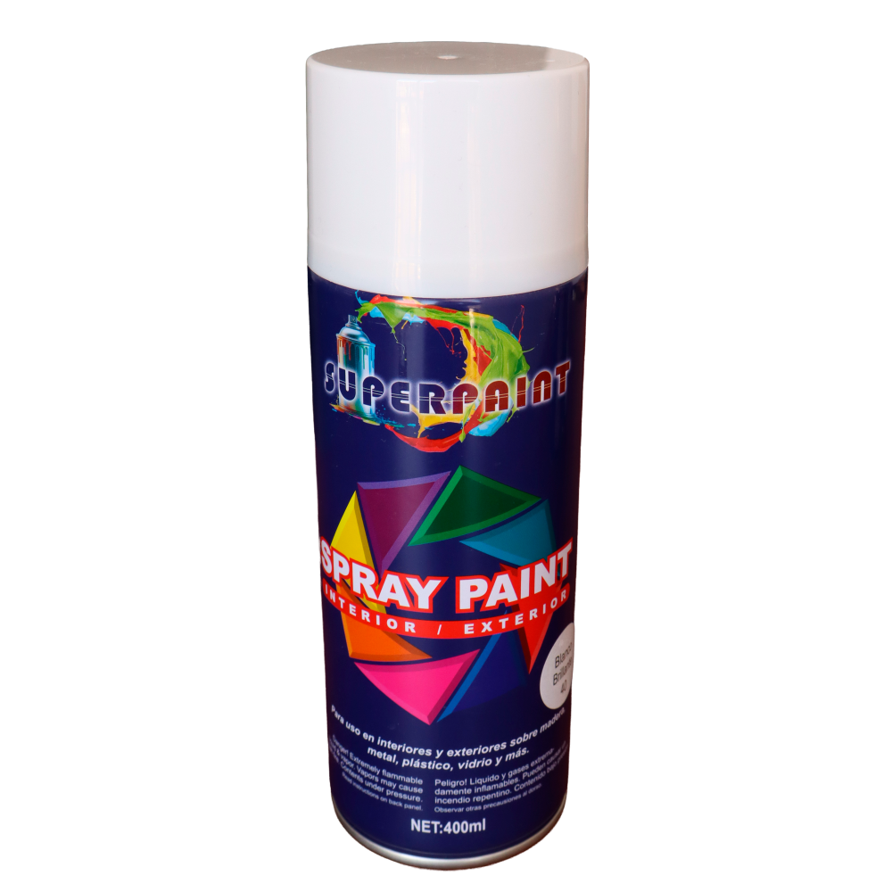 PINTURA SPRAY BLANCO BRILLANTE SUPERPAINT 400ML