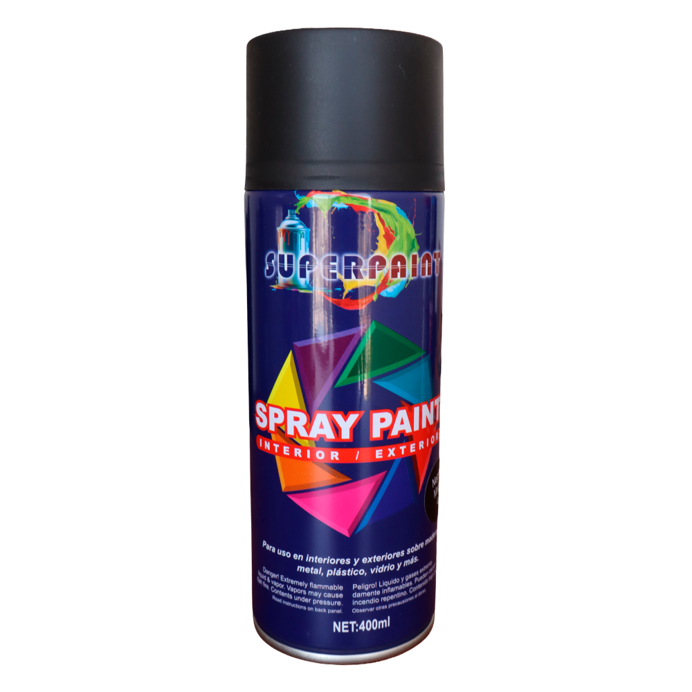 PINTURA SPRAY NEGRO MATE SUPERPAINT 400ML