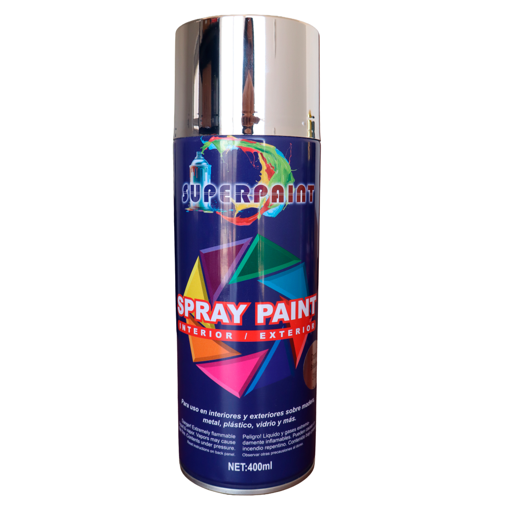 PINTURA SPRAY CROMO BRILLANTE SUPERPAINT 400ML