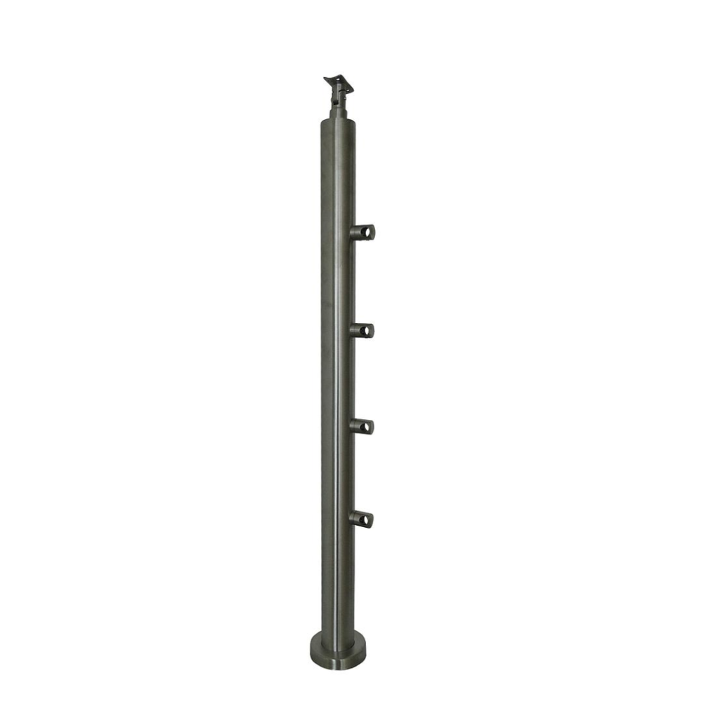 POSTE DE 4 HILOS DE 85 CM ACERO INOXIDABLE 304