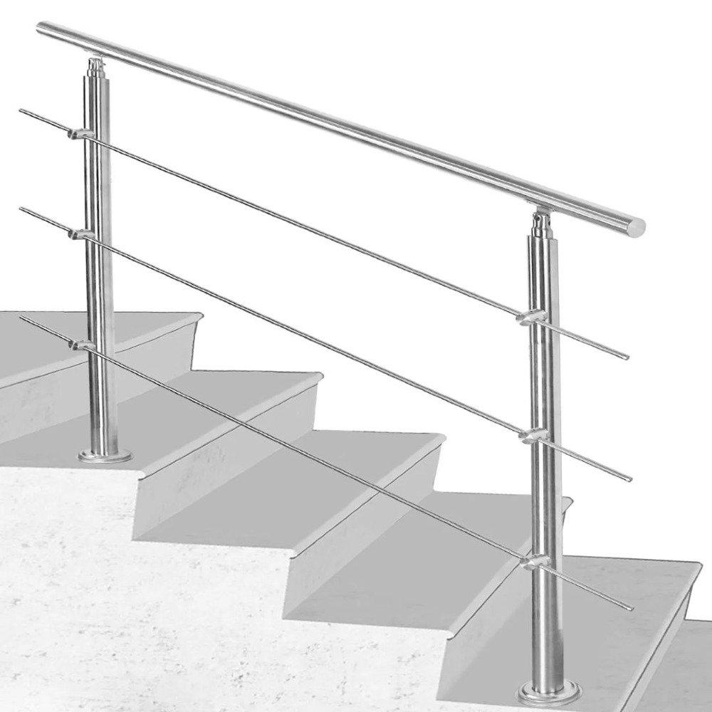 POSTE DE 3 HILOS DE 85CM ACERO 304