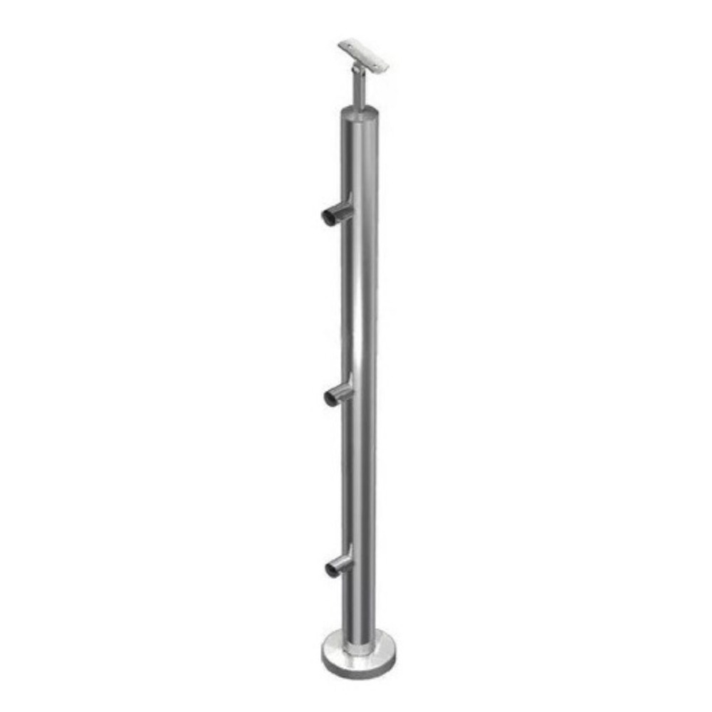 POSTE DE 3 HILOS DE 85CM ACERO 201