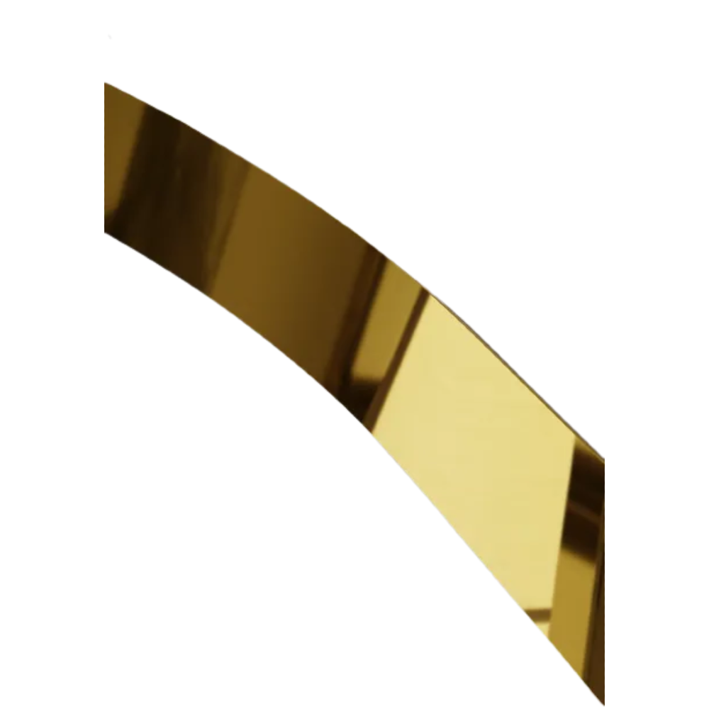 TIRA DE ACERO INOXIDABLE COLOR ORO DE 1" POR 10MTS POR 0.6MM