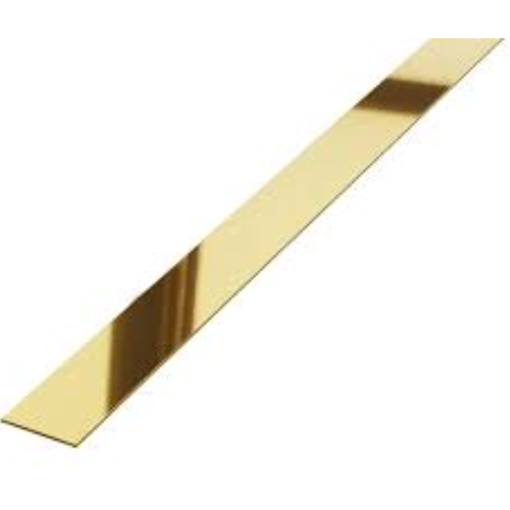 TIRA DE ACERO INOXIDABLE COLOR ORO DE 2" POR 10MTS POR 0.6MM
